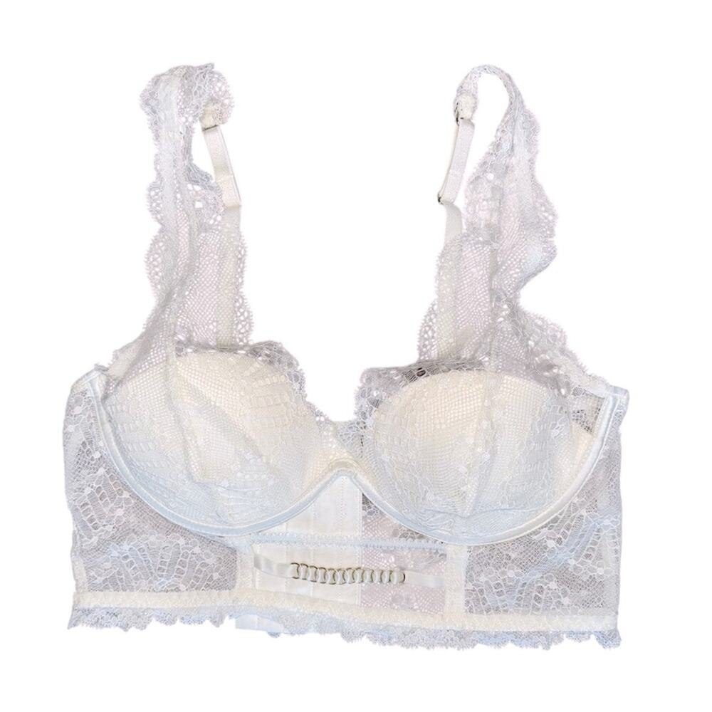 NWT INTIMISSIMI Women’s Ivory Lace Lightly Padded Bralette